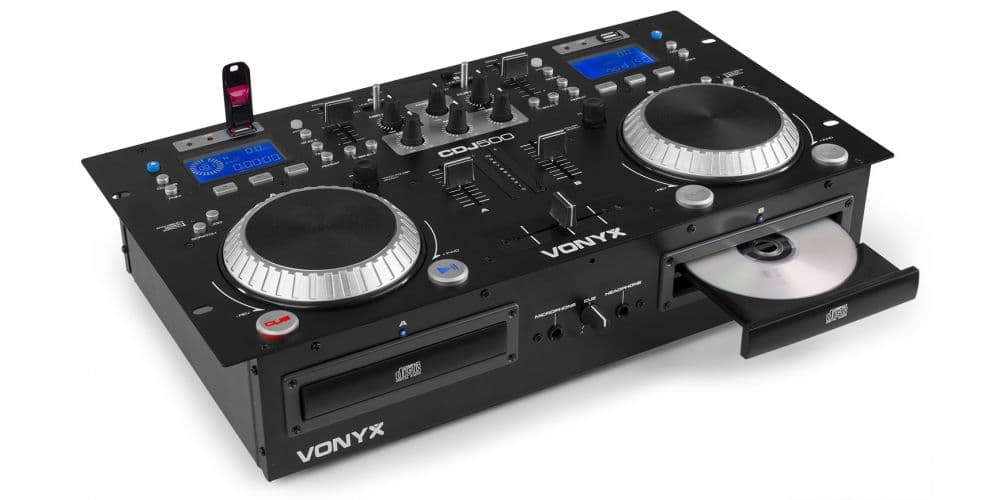 Vonyx CDJ-500 CD Doble USB Reproductor Profesional Con Amplificador 200W. 172810 CDJ 500