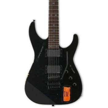 Esp kh2 vintage distressed black guitarra eléctrica