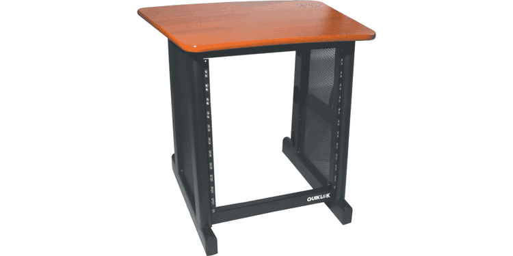 Quik lok z-612cy soporte para rack con bandeja superior 12u