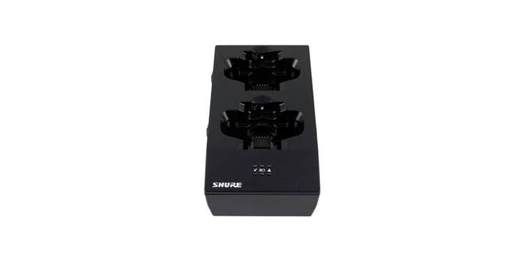 Shure sbc200-e cargador doble dock. carga 2 baterías ion-litio y / o 2 transmisores de mano