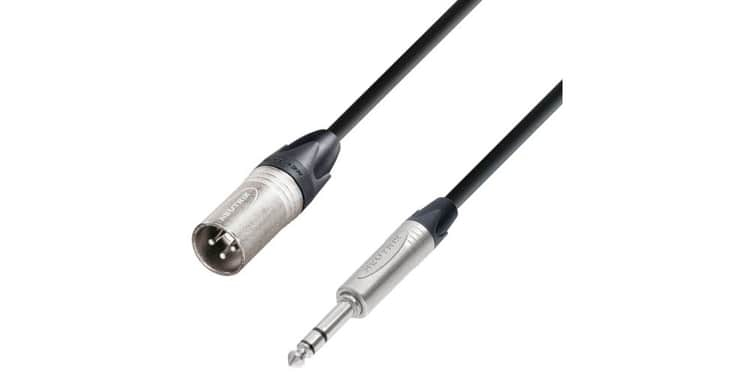 Neutrik adam hall k5 bmv0500 cable de micro de xlr macho a jack 6,3 mm estéreo 5 m