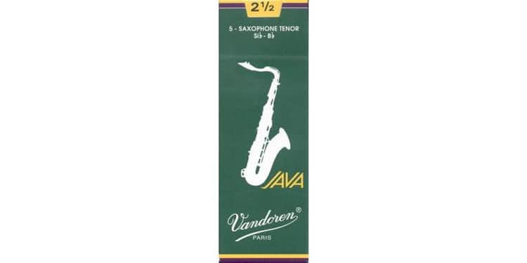 Vandoren caja 5 cañas saxo tenor vandoren java 2 caja verde