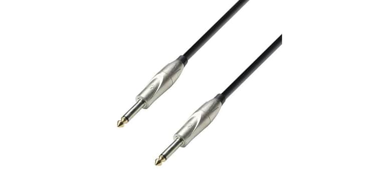 Adam hall k3 ipp 0300 cable de instrumento de jack 6,3 mm mono a jack 6,3 mm mono. 3 metros