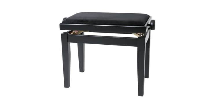 Gewa 130000 banqueta de piano deluxe negro mate tapizado negro