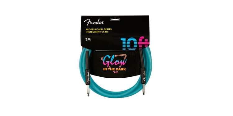 Fender professional glow in the dark blue. cable de instrumento 3 metros