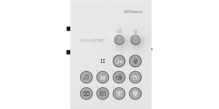 Roland go:livecast interfaz para streaming. producción para la transmisión en vivo de smartphone