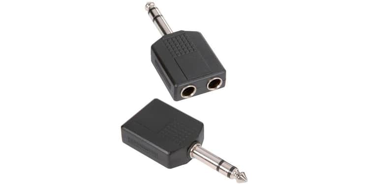 Audibax adp12 adaptador jack stereo a 2 jack hembras mono