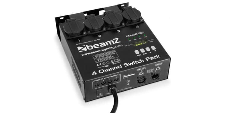 Beamz 154029 panel de interruptores switch dmx512 4 canales