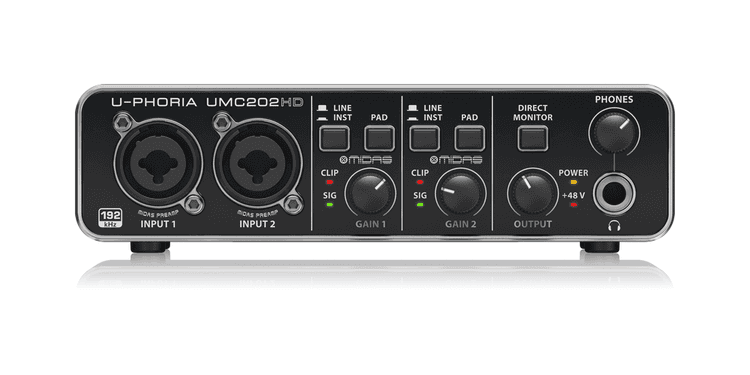 Behringer umc202 hd u-phoria interface de audio usb umc202hd