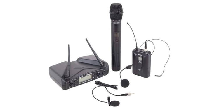 Eikon wm700dkit. sistema micrófono inalámbrico completo pll uhf doble canal