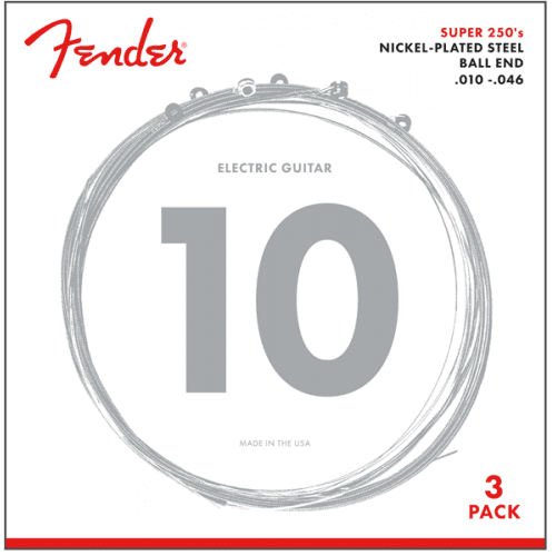 Fender super 250r nps (.010-.046) pack de 3